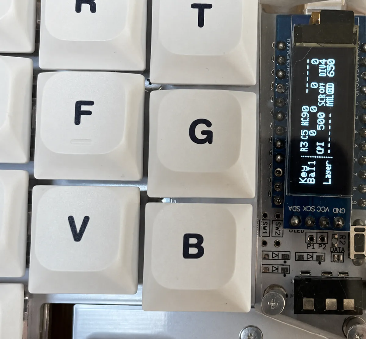 keyballのOLED
