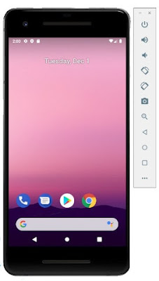 Androidエミュレーターが起動した画面