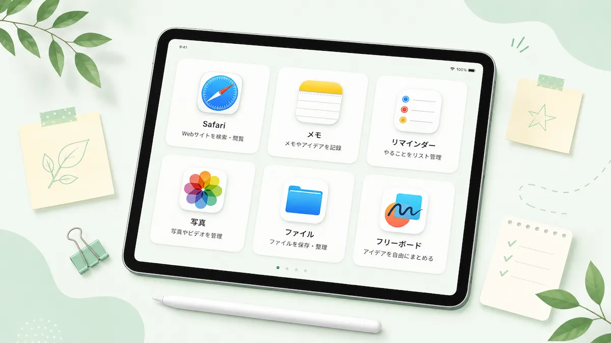 iPadのおすすめ標準アプリ