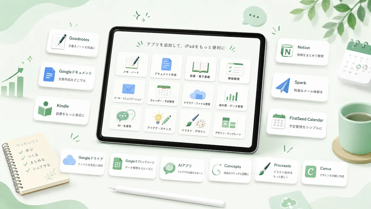 iPadに追加したいおすすめアプリ