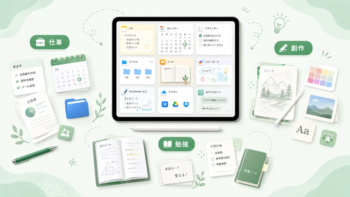 少しずつアプリを追加して、仕事・勉強・創作に役立つiPadに整えていこう