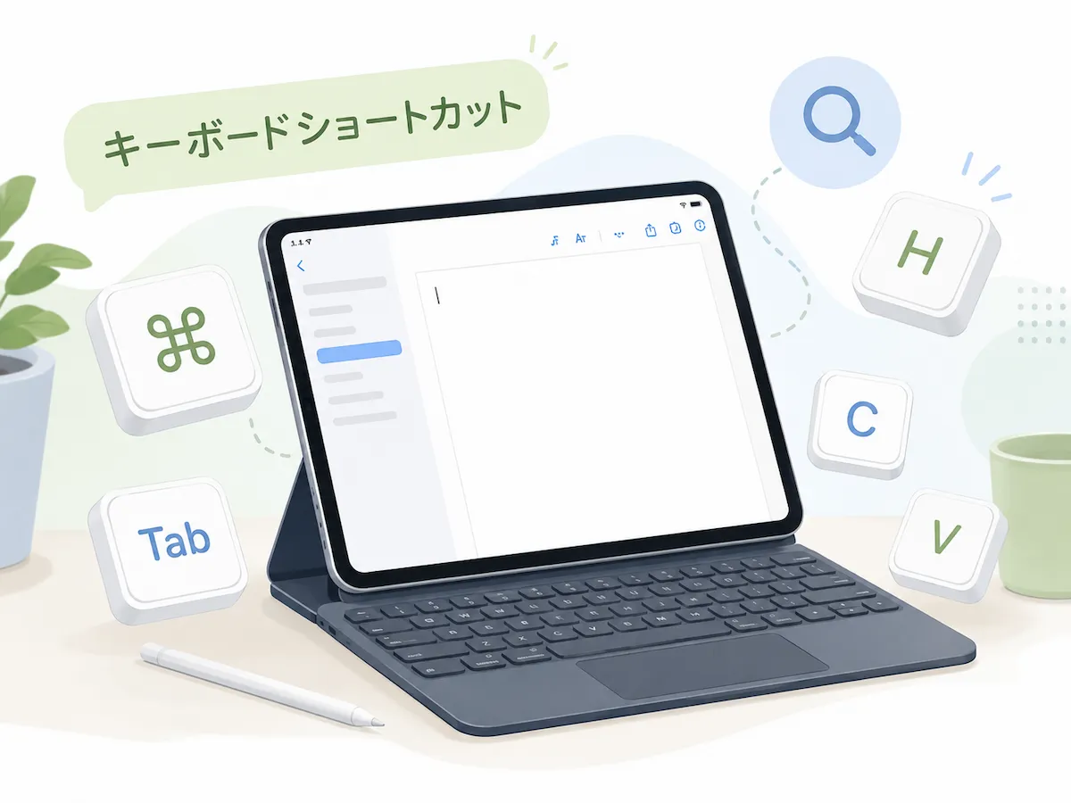 iPadキーボードショートカット一覧