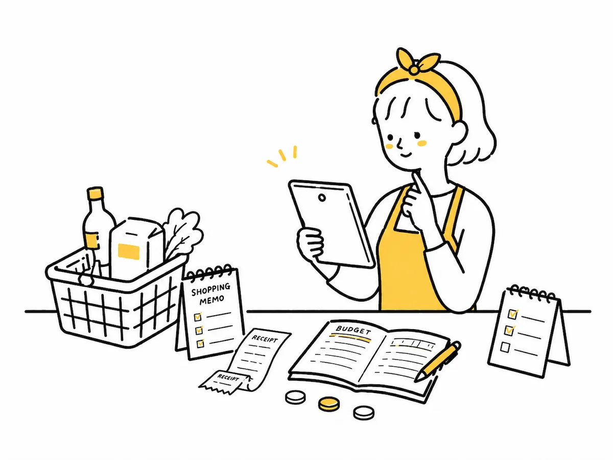 iPadを家計管理・買い物メモに使う